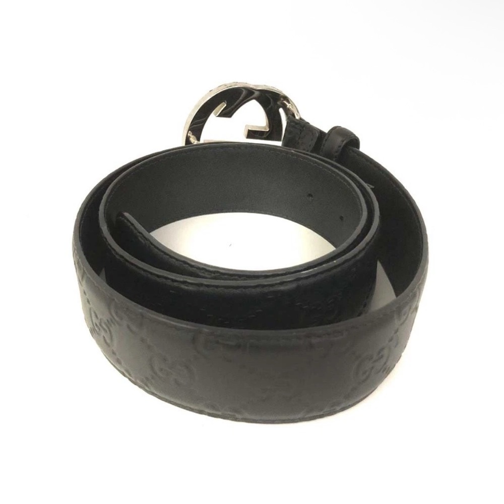 GUCCI Interlocking G Leather Belt - black - Picture 4 of 9